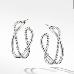 David Yurman Crossover Hoop Earrings